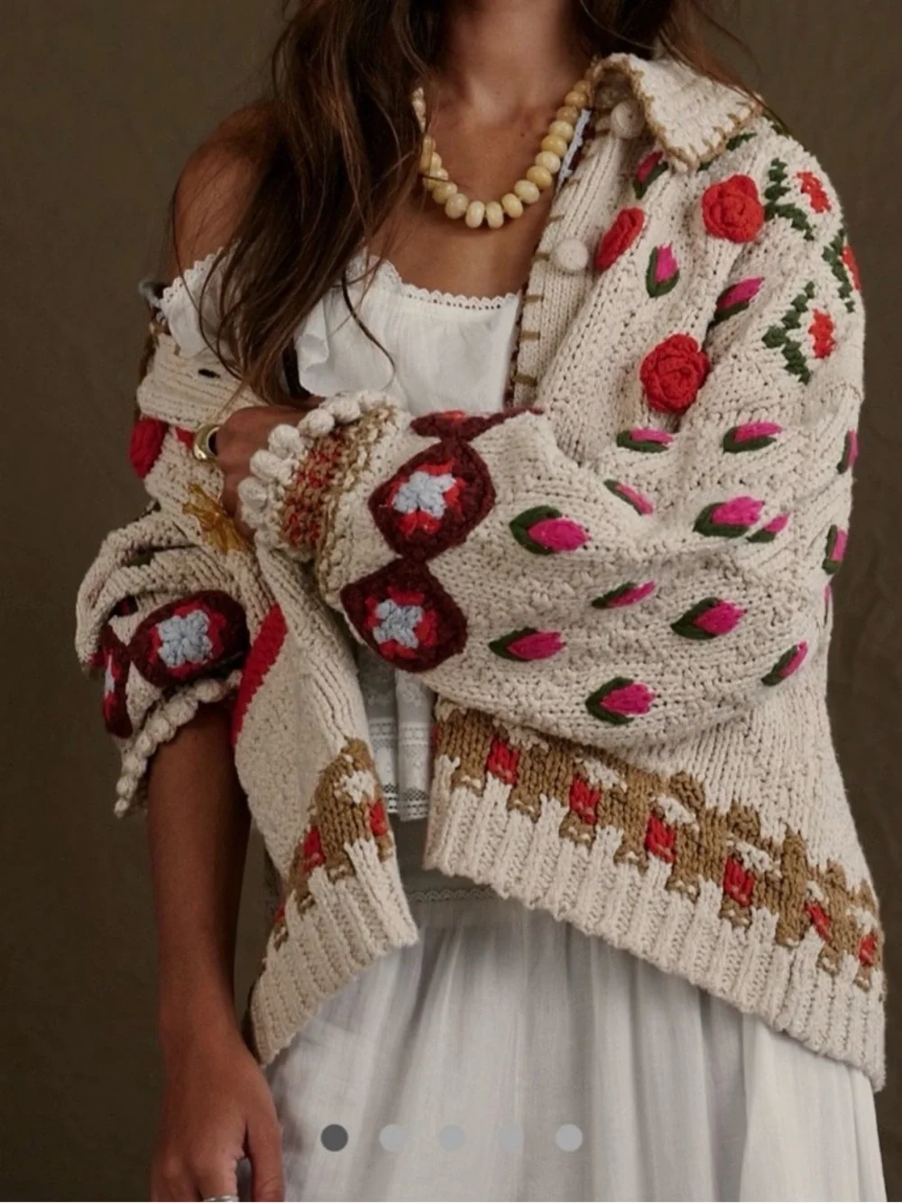 NWT Free People Rosebud Cardigan, size large - Picture 4 of 7